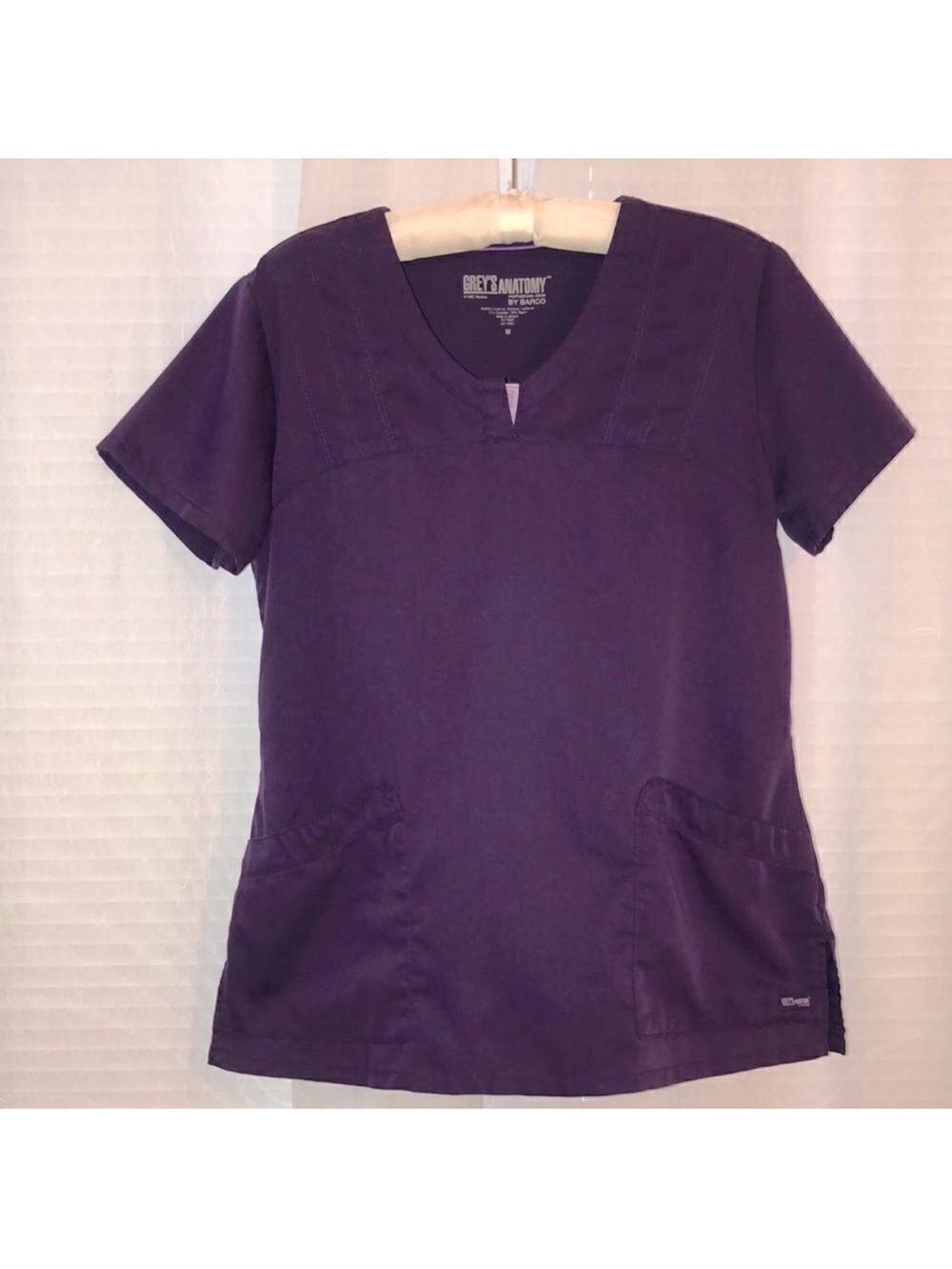 Grey’s Anatomy M Deep Purple Plum Scrub Top